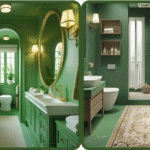 Idee bagno piccolo stretto e lungo verde