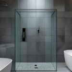 Idee bagno in pietra grigia